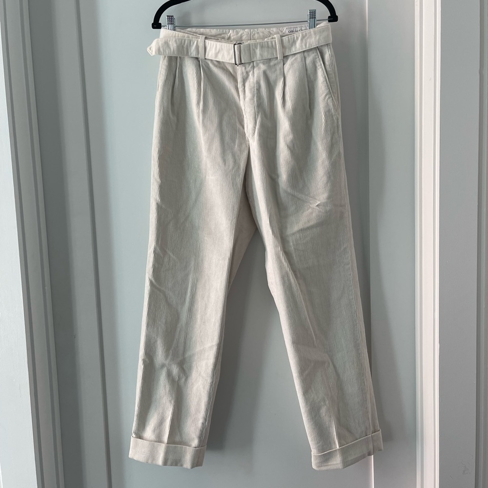Officine Générale White Corduroy Pants